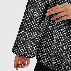 Куртка зимняя женская Чёрно-белый текстурный, цвет: 3D-черный — фото 2