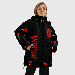 Куртка зимняя женская Bullet for my valentine band rock, цвет: 3D-красный — фото 2