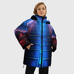 Куртка зимняя женская Неоновый путь, цвет: 3D-красный — фото 2