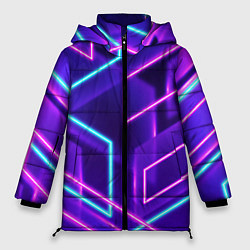 Куртка зимняя женская Neon Geometric, цвет: 3D-светло-серый