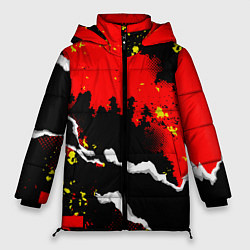 Куртка зимняя женская Abstractionism pattern, цвет: 3D-черный