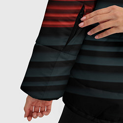 Куртка зимняя женская Рифленая абстракция, цвет: 3D-черный — фото 2