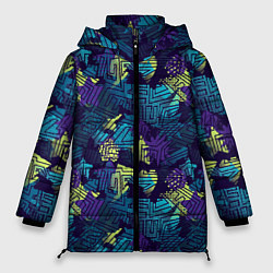 Куртка зимняя женская Abstract vector pattern, цвет: 3D-светло-серый
