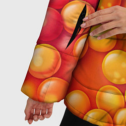 Куртка зимняя женская Разноцветные шарики, цвет: 3D-черный — фото 2