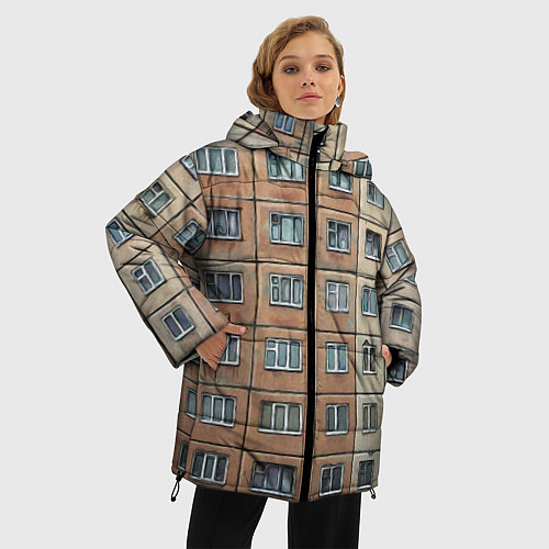 Женская зимняя куртка Хрущевка / 3D-Черный – фото 3