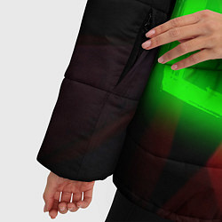 Куртка зимняя женская Неоновый квадрат, цвет: 3D-черный — фото 2