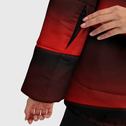 Куртка зимняя женская Черно-красный объемный градиент, цвет: 3D-черный — фото 2