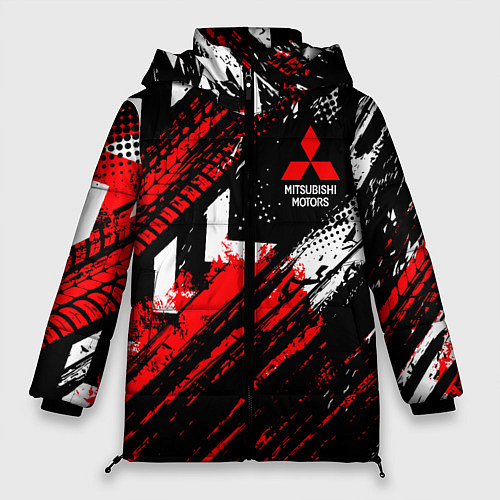Женская зимняя куртка Mitsubishi - sport style / 3D-Красный – фото 1