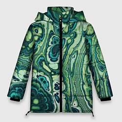 Куртка зимняя женская Абстрактный разноцветный узор, цвет: 3D-светло-серый