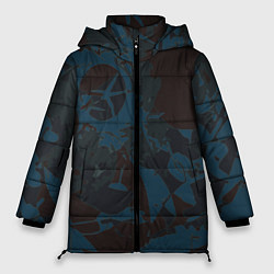 Куртка зимняя женская Абстрактный камуфляж, цвет: 3D-черный