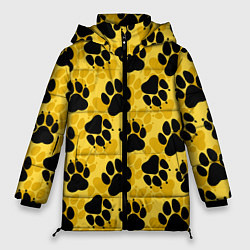 Куртка зимняя женская Dogs paws, цвет: 3D-черный