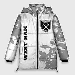 Куртка зимняя женская West Ham sport на светлом фоне вертикально, цвет: 3D-черный