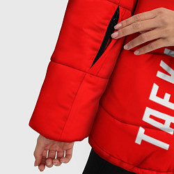 Куртка зимняя женская Тхэквондо синий и красный, цвет: 3D-красный — фото 2