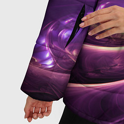 Куртка зимняя женская Фиолетовый фрактал, цвет: 3D-красный — фото 2
