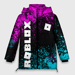Женская зимняя куртка Роблокс - неоновые брызги