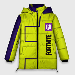 Женская зимняя куртка Fortnite logo yellow game