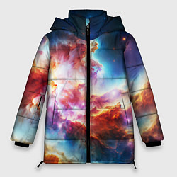 Куртка зимняя женская The cosmic nebula, цвет: 3D-черный
