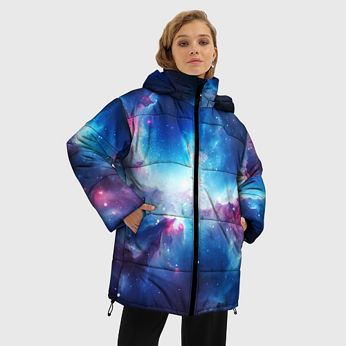 Женская зимняя куртка Fascinating cosmic expanses / 3D-Черный – фото 3