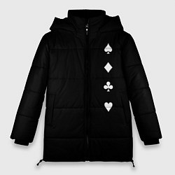 Куртка зимняя женская Вини червы бубны крести, цвет: 3D-светло-серый