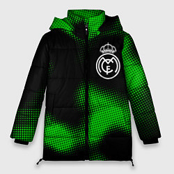 Куртка зимняя женская Real Madrid sport halftone, цвет: 3D-черный