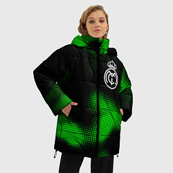 Куртка зимняя женская Real Madrid sport halftone, цвет: 3D-черный — фото 2