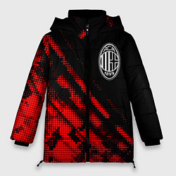 Куртка зимняя женская AC Milan sport grunge, цвет: 3D-красный