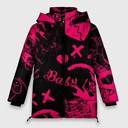 Куртка зимняя женская Lil peep pink steel rap, цвет: 3D-светло-серый