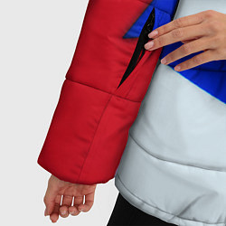Куртка зимняя женская Россия спортивная геометрия герб, цвет: 3D-светло-серый — фото 2