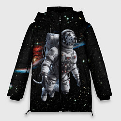 Женская зимняя куртка The dalmatian brave cosmonaut - ai art