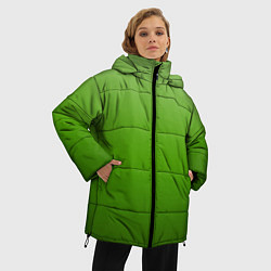 Куртка зимняя женская Градиент яблочный зелёный, цвет: 3D-светло-серый — фото 2