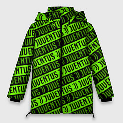 Куртка зимняя женская Juventus green pattern sport, цвет: 3D-светло-серый