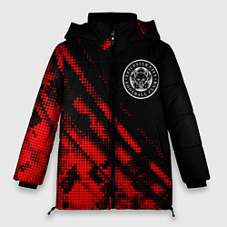 Куртка зимняя женская Leicester City sport grunge, цвет: 3D-красный