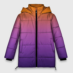 Женская зимняя куртка Градиент оранжево-фиолетовый