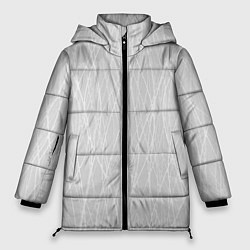 Куртка зимняя женская Светлый серый волнистые линии, цвет: 3D-черный