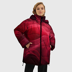 Куртка зимняя женская Дым бордо, цвет: 3D-красный — фото 2