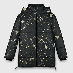 Куртка зимняя женская Звёздная карта, цвет: 3D-черный
