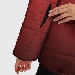 Куртка зимняя женская Градиент клубнично-чёрный, цвет: 3D-красный — фото 2