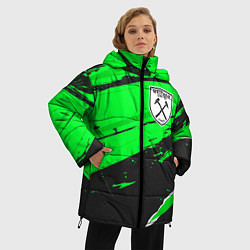 Куртка зимняя женская West Ham sport green, цвет: 3D-черный — фото 2