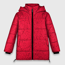 Куртка зимняя женская Карминово-красный текстура, цвет: 3D-светло-серый