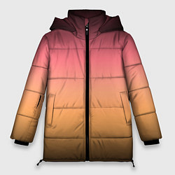 Женская зимняя куртка Градиент затемнённый розово-жёлтый