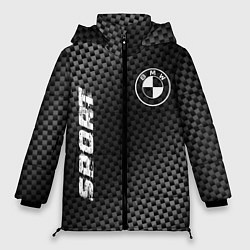 Куртка зимняя женская BMW sport carbon, цвет: 3D-черный