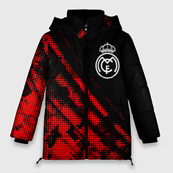 Куртка зимняя женская Real Madrid sport grunge, цвет: 3D-красный