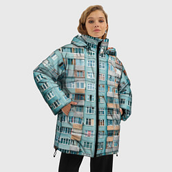 Куртка зимняя женская Хрущёвка в голубых тонах, цвет: 3D-черный — фото 2
