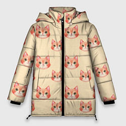 Куртка зимняя женская Рыжие котята, цвет: 3D-красный