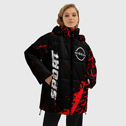 Куртка зимняя женская Nissan red sport tires, цвет: 3D-черный — фото 2