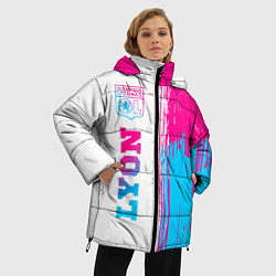 Куртка зимняя женская Lyon neon gradient style по-вертикали, цвет: 3D-черный — фото 2