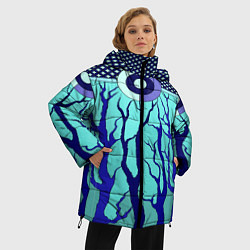 Куртка зимняя женская Turquoise abstraction, цвет: 3D-красный — фото 2