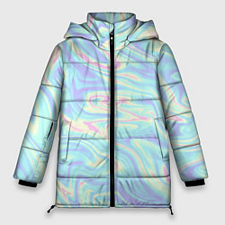 Куртка зимняя женская Жидкая абстракция, цвет: 3D-черный