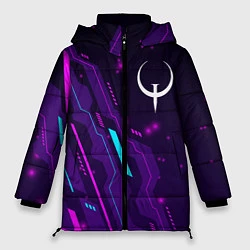 Куртка зимняя женская Quake neon gaming, цвет: 3D-черный
