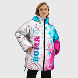 Куртка зимняя женская Roma neon gradient style по-вертикали, цвет: 3D-черный — фото 2